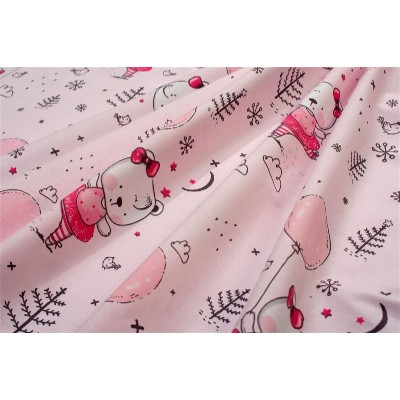 Πάνα Χασέ bebe Ballerina Bear 598 80X80 Pink 100% Cotton