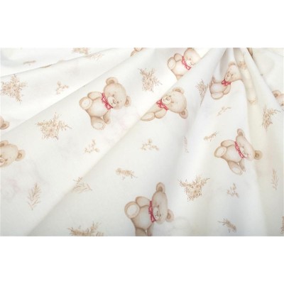 Πάνα Χασέ bebe Newborn Bear 716 80x80 White-Beige 100% Cotton