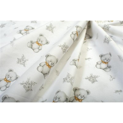 Πάνα Χασέ bebe Newborn Bear 717 80x80 White-Grey 100% Cotton