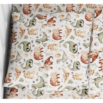ΜΑΞΙΛΑΡΟΘΗΚΗ ΕΜΠΡΙΜΕ bebe Dinosaur 515 35X45 Beige 100% Cotton