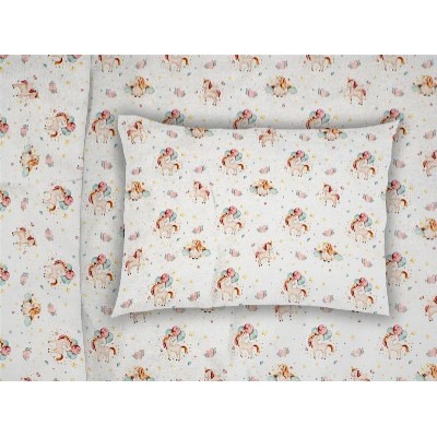 ΜΑΞΙΛΑΡΟΘΗΚΗ ΕΜΠΡΙΜΕ bebe Unicorn 209 35X45 White-Salmon Cotton 100%