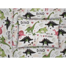 ΜΑΞΙΛΑΡΟΘΗΚΗ ΕΜΠΡΙΜΕ bebe Dinosaur 518 35X45 Multi-Colour 100% Cotton
