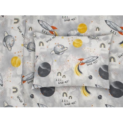 ΜΑΞΙΛΑΡΟΘΗΚΗ ΕΜΠΡΙΜΕ bebe Spaceship 187 35X45 Grey Cotton 100%