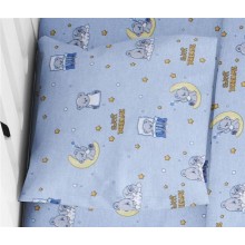 ΜΑΞΙΛΑΡΟΘΗΚΗ ΕΜΠΡΙΜΕ bebe Sweet Dreams 551 35X45 Sky Blue 100% Cotton