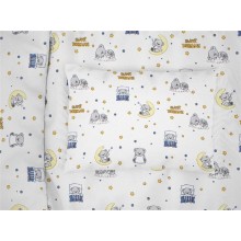 ΜΑΞΙΛΑΡΟΘΗΚΗ ΕΜΠΡΙΜΕ bebe Sweet Dreams 554 35X45 White-Sky Blue 100% Cotton