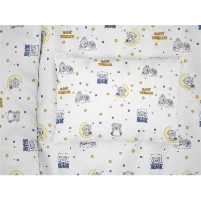 ΜΑΞΙΛΑΡΟΘΗΚΗ ΕΜΠΡΙΜΕ bebe Sweet Dreams 554 35X45 White-Sky Blue 100% Cotton