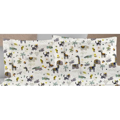 ΜΑΞΙΛΑΡΟΘΗΚΗ ΕΜΠΡΙΜΕ bebe Zoo 557 35X45 White-Grey 100% Cotton