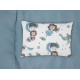 Μαξιλαροθήκη Εμπριμέ bebe Lion 533 35X45 Sky Blue 100% Cotton