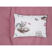 Μαξιλαροθήκη Εμπριμέ bebe Kitten 560 35X45 Petrol 100% Cotton