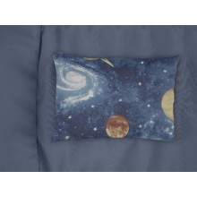 Μαξιλαροθήκη Εμπριμέ bebe Milky Way 185 35X45 Blue 100% Cotton