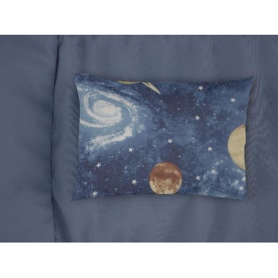 Μαξιλαροθήκη Εμπριμέ bebe Milky Way 185 35X45 Blue 100% Cotton