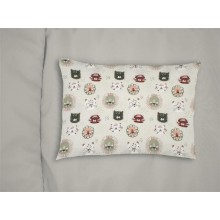 Μαξιλαροθήκη Εμπριμέ bebe Big Cats 27 35X45 Light Olive 100% Cotton
