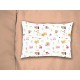 Μαξιλαροθήκη Εμπριμέ bebe Forest Animals 571 35X45 White-Pink 100% Cotton