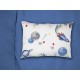 Μαξιλαροθήκη Εμπριμέ bebe Space Mission 184 35X45 White-Blue 100% Cotton