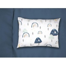Μαξιλαροθήκη Εμπριμέ bebe Rainbow 574 35X45 White-Blue 100% Cotton