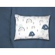 Μαξιλαροθήκη Εμπριμέ bebe Rainbow 574 35X45 White-Blue 100% Cotton