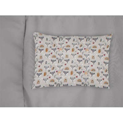 Μαξιλαροθήκη Εμπριμέ bebe Fox 527 35X45 Grey 100% Cotton