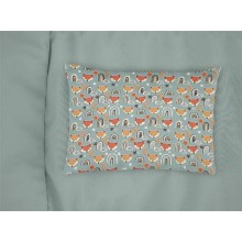 Μαξιλαροθήκη Εμπριμέ bebe Fox 528 35X45 Pale Cyan 100% Cotton