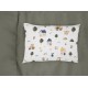 Μαξιλαροθήκη Εμπριμέ bebe Village 579 35X45 White-Green 100% Cotton
