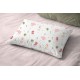 Μαξιλαροθήκη Εμπριμέ bebe Happy Safari 712 35X45 White-Pink 100% Cotton