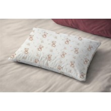 Μαξιλαροθήκη Εμπριμέ bebe Newborn Bear 716 35x45 White-Beige 100% Cotton