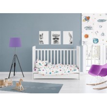 ΚΑΤΩΣΕΝΤΟΝΟ ΜΕ ΛΑΣΤΙΧΟ bebe Space 188 0,70X1,40X0,15 White Cotton 100%