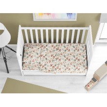 ΚΑΤΩΣΕΝΤΟΝΟ ΜΕ ΛΑΣΤΙΧΟ bebe Dinosaur 515 0,70X1,40X0,15 Beige 100% Cotton
