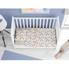 ΚΑΤΩΣΕΝΤΟΝΟ ΜΕ ΛΑΣΤΙΧΟ bebe Dinosaur 517 0,70X1,40X0,15 Sky Blue 100% Cotton