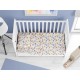 ΚΑΤΩΣΕΝΤΟΝΟ ΜΕ ΛΑΣΤΙΧΟ bebe Dinosaur 517 0,70X1,40X0,15 Sky Blue 100% Cotton