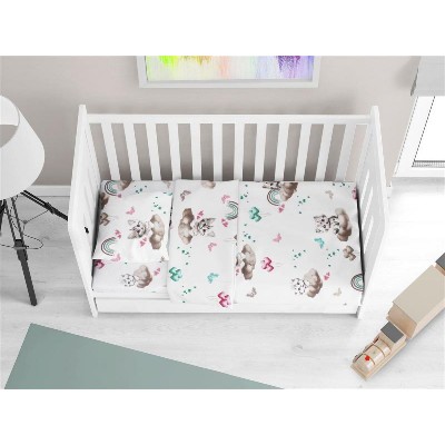 Κατωσέντονο Με Λάστιχο bebe Kitten 560 0,70X1,40X0,15 Petrol 100% Cotton