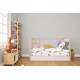 Κατωσέντονο Με Λάστιχο bebe Space Mission 183 0,70X1,40X0,15 White-Grey 100% Cotton
