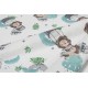 Σεντονάκι Λίκνου bebe Lion 533 80X110 Sky Blue 100% Cotton