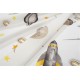 Σεντονάκι Λίκνου bebe Space Mission 183 80X110 White-Grey 100% Cotton
