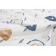 Σεντονάκι Λίκνου bebe Rainbow 574 80X110 White-Blue 100% Cotton