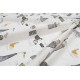 Σεντονάκι Λίκνου bebe Seabirds 578 80X110 White-Grey 100% Cotton