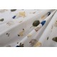 Σεντονάκι Λίκνου bebe Village 579 80X110 White-Green 100% Cotton