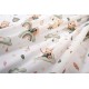 Σεντονάκι Λίκνου bebe Cloudy Bear 581 80X110 White-Olive 100% Cotton