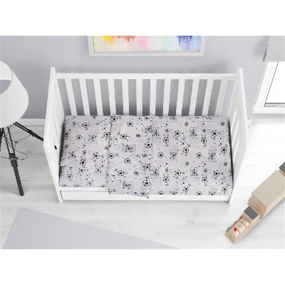 ΣΕΝΤΟΝΙΑ ΕΜΠΡΙΜΕ ΣΕΤ 3 τεμ bebe Football 520 120X160 Grey 100% Cotton