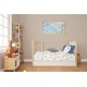Σεντόνια Εμπριμέ Σετ 3 τεμ bebe Village 579 120X160 White-Green 100% Cotton