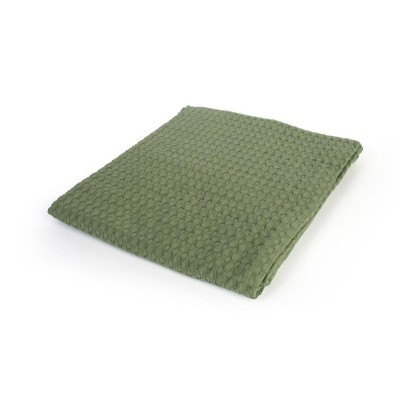 Κουβέρτα Πικέ bebe Μονόχρωμη 325 gr/m² 85x110 Olive 100% Cotton
