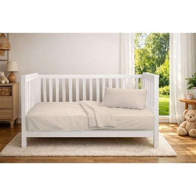 Κουβέρτα Πικέ bebe Μονόχρωμη 325 gr/m² 125x150 Ecru 100% Cotton