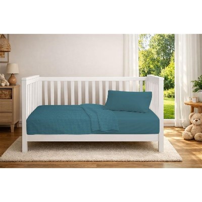 Κουβέρτα Πικέ bebe Μονόχρωμη 325 gr/m² 125x150 Petrol 100% Cotton
