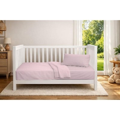 Κουβέρτα Πικέ bebe Μονόχρωμη 325 gr/m² 125x150 English Rose 100% Cotton