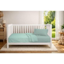 Κουβέρτα Πικέ bebe Μονόχρωμη 325 gr/m² 125x150 Mint 100% Cotton