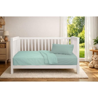Κουβέρτα Πικέ bebe Μονόχρωμη 325 gr/m² 125x150 Mint 100% Cotton