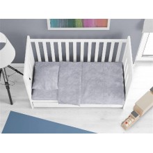Σεντόνια Σετ 3 τεμ bebe Premium Shadow 621 120X160 Light Grey 100% Cotton