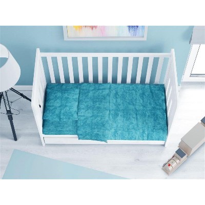 Σεντόνια Σετ 3 τεμ bebe Premium Shadow 620 120X160 Turquoise 100% Cotton