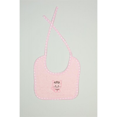 ΣΑΛΙΑΡΑ Με Κέντημα bebe Kitty 136 25X25 Ροζ 100% Cotton