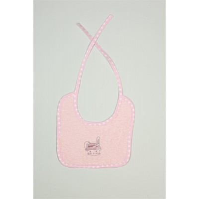 ΣΑΛΙΑΡΑ Με Κέντημα bebe Rabbit Girl 146 25X25 Ροζ 100% Cotton