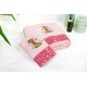 Πετσέτα Με Κέντημα Σετ 2 τεμ bebe Giraffe 171 30X50,70X140 Pink 100% Cotton